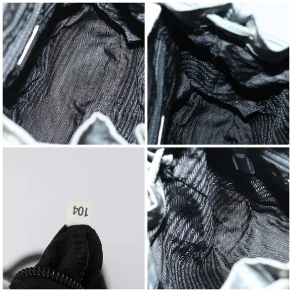 PRADA Backpack Nylon Gray Silver Auth kk572 - Picture 15 of 16